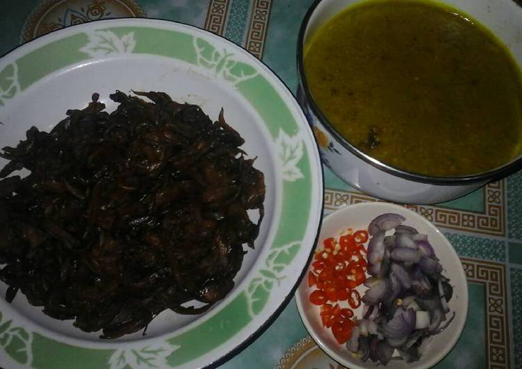 cara membuat Sate Jamur tanpa tusuk + sambel padang