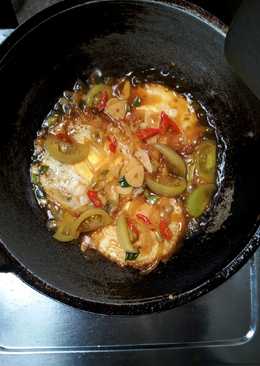 Gongso Telur Ceplok asam manis pedas