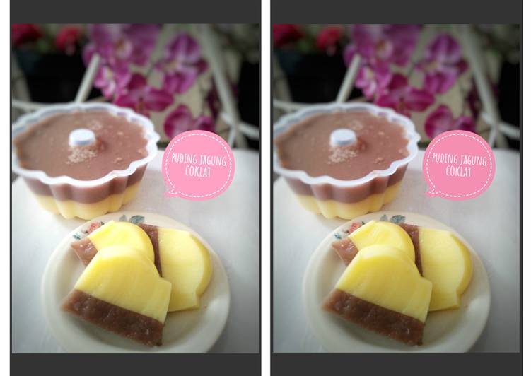 resep lengkap untuk Puding Jagung Coklat