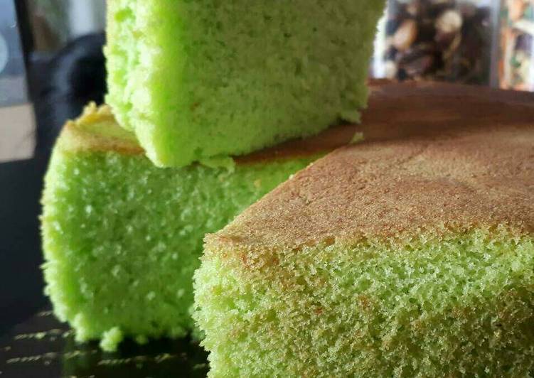 resep Chiffon pandan tepung beras