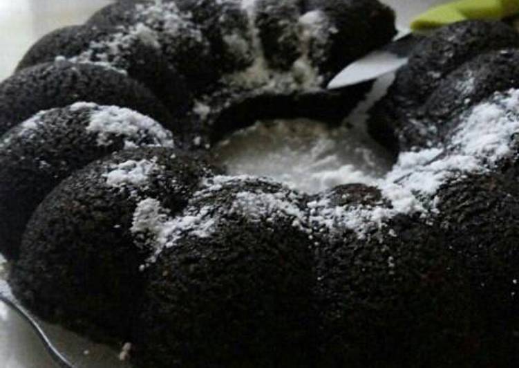 resep Bolu ketan hitam tabur gula halus