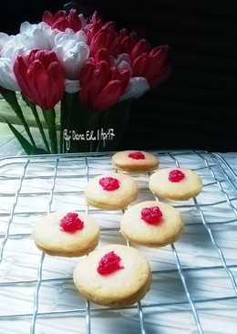 Kue kering toping Selai Strawberry || 3 bahan, no mixer (Pr_KueKering)