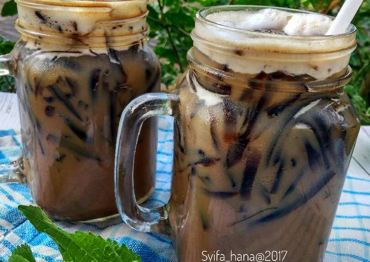 resep masakan Es cappucino cincau #pr_recookminumandingin