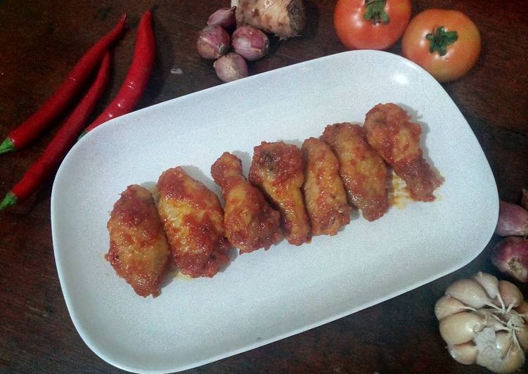 gambar untuk resep makanan Chicken wings tanpa di oven atau di panggang