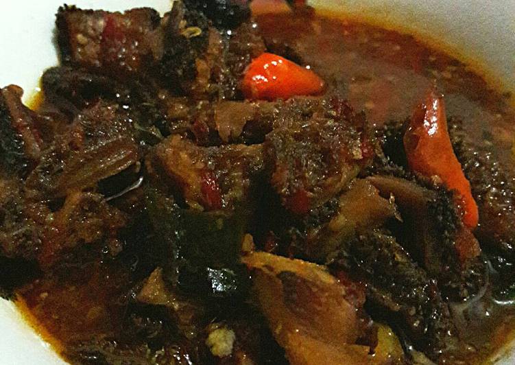 resep lengkap untuk Babat Gongso Pedas Manis