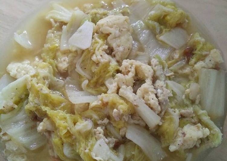 Resep Tumis sawi putih Orak Arik Telur Dari Ria Hayyu Agustina