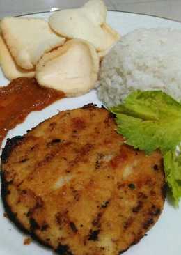 Steak (ampas tahu/okara) dan saus bbq homemade