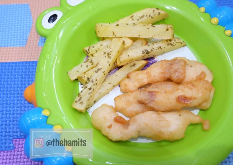 resep lengkap untuk Fish n Chips, menu keluarga | menu makan anak