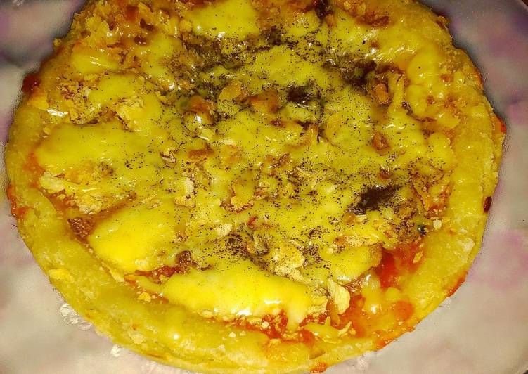 resep Small chicken oat pizza tanpa ragi