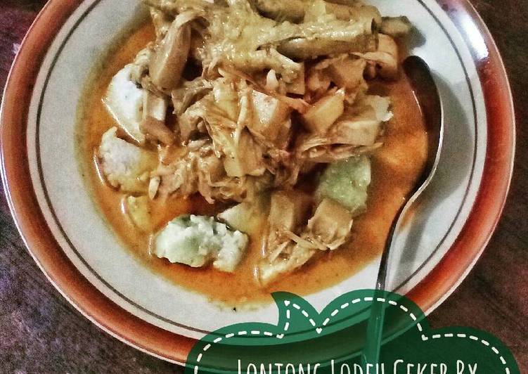 bahan dan cara membuat Lontong Lodeh Ceker