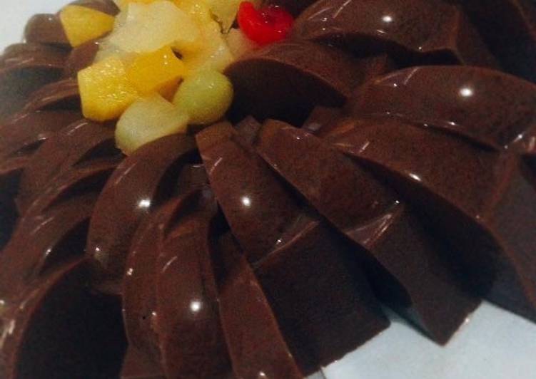 resep lengkap untuk Pudding coklat