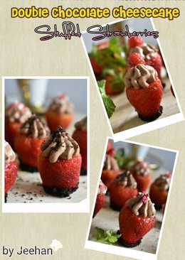 Double Chocolate Cheesecake Stuffed Strawberries
