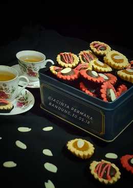 Kukis Cup toping selai Nanas dan Coklat dark #RabuBaru