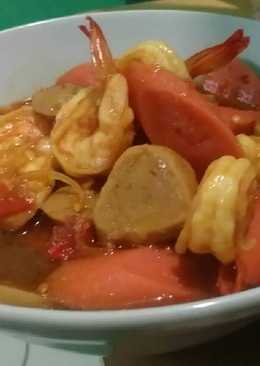 Udang Masak kecap (pedes manis gurih)