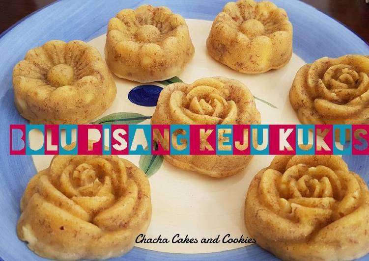 resep makanan Bolu pisang keju kukus (no mixer)