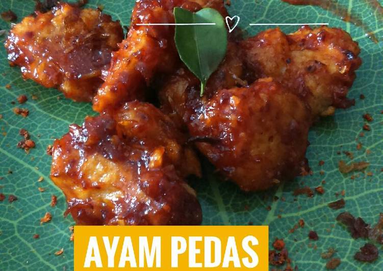 bahan dan cara membuat Ayam Goreng Krispy Pedas (Richeese) Saus Tiram