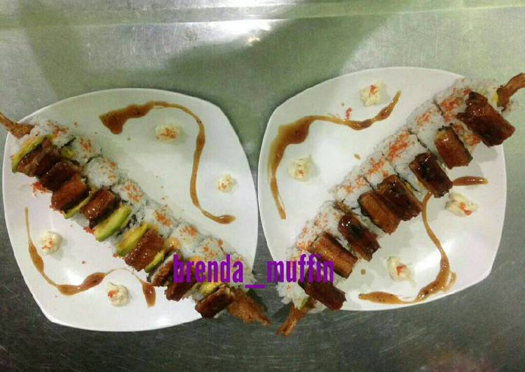 resep makanan Dragon Roll Sushi