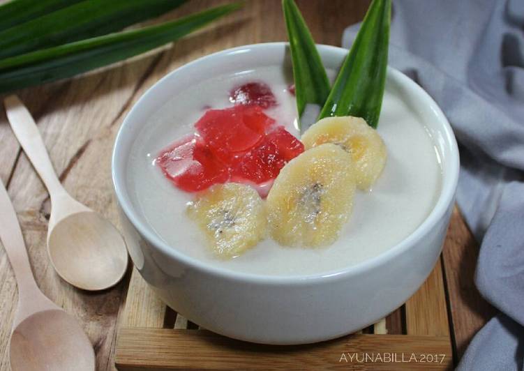 bahan dan cara membuat Kolak Pisang Putih