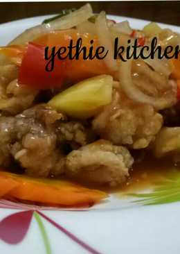 Cumi goreng tepung saos asam manis