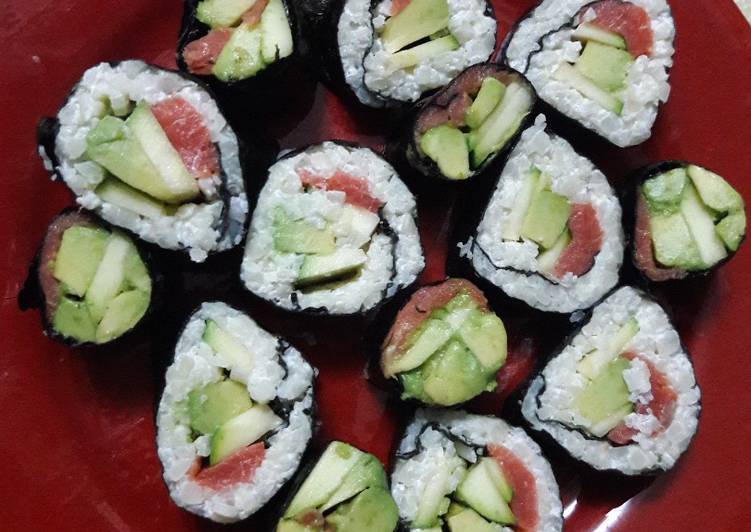 gambar untuk cara membuat Sushi KembangKol (low carb & keto friendly)