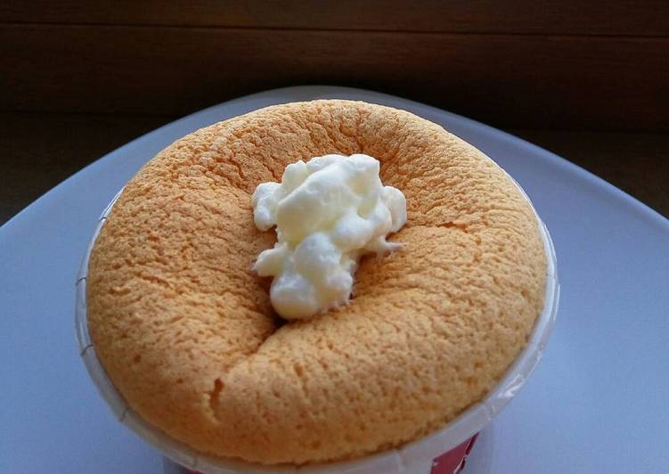 resep makanan Hokkaido Chiffon Cupcake super Soft ??