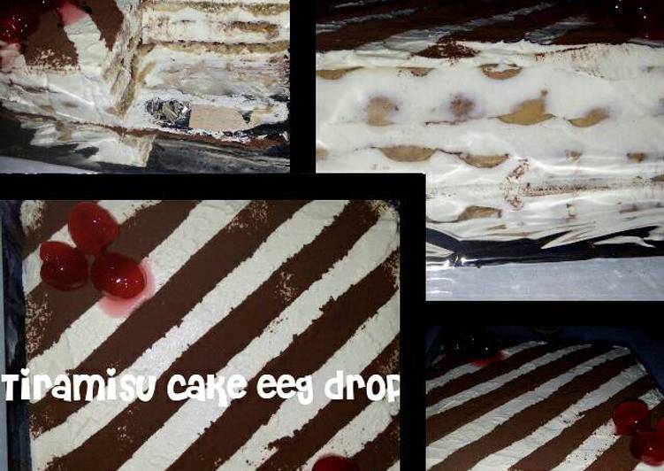 resep lengkap untuk Tiramisu egg drops simple, enak, dijamin anti gagal ??????