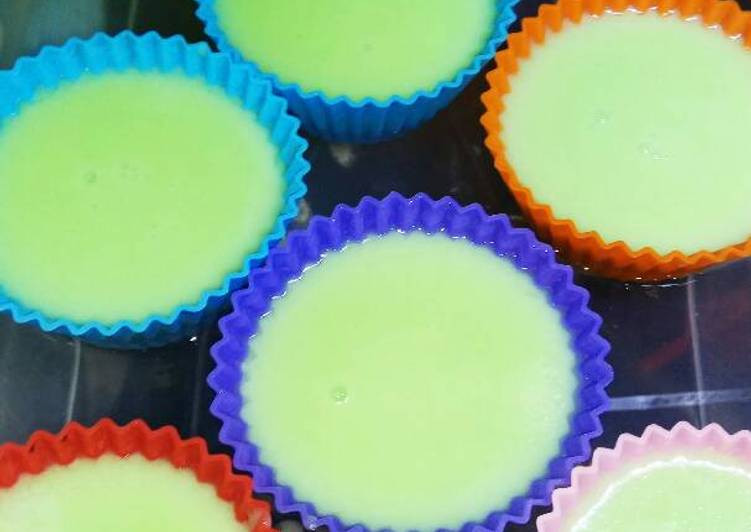 Resep Puyo puding "vanilla green" Oleh Mommy Chloe