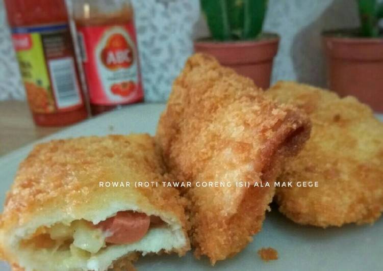 cara membuat ROWAR (Roti Tawar goreng isi)