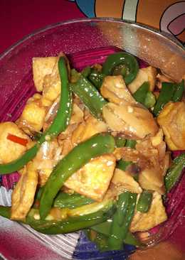 Tahu kecap saori cabe hijau