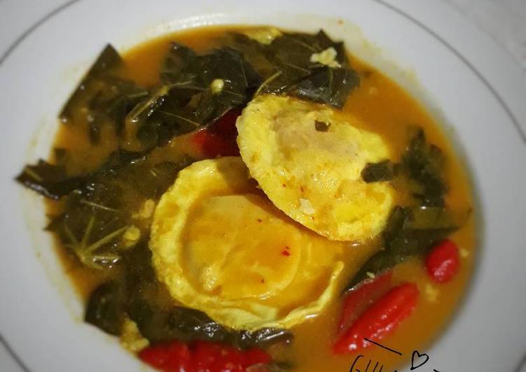 resep makanan Gulai telur daun singkong