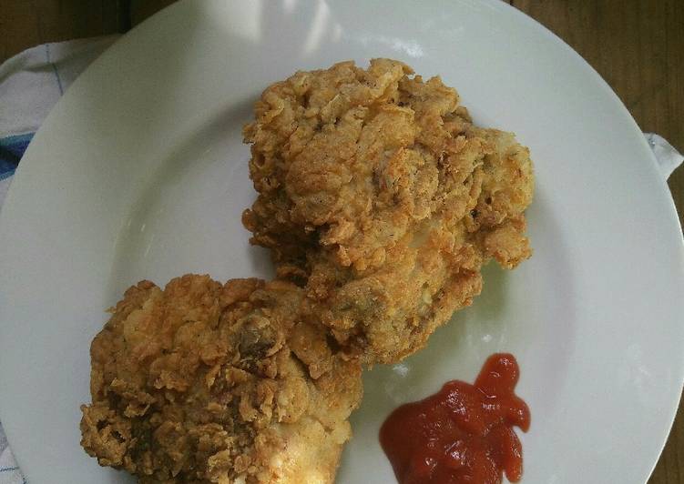 bahan dan cara membuat Buttermilk Fried Chicken