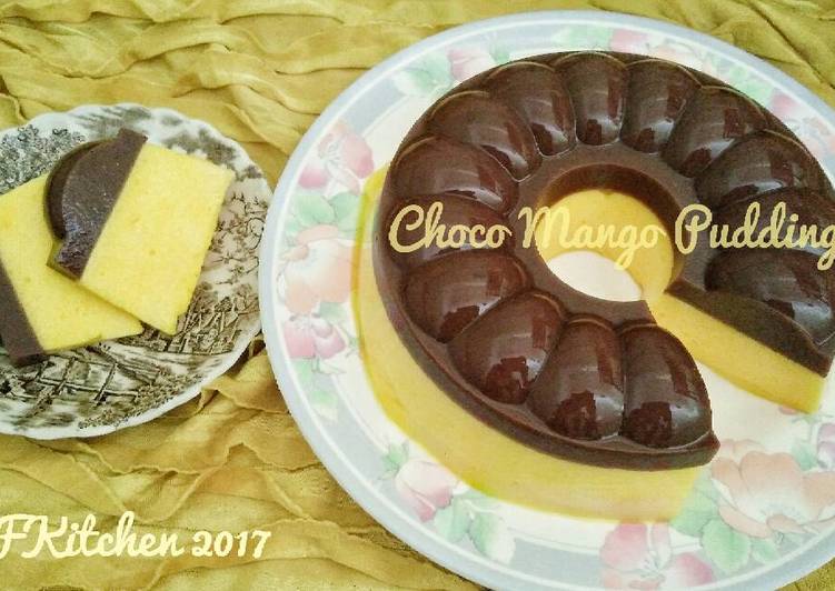 resep makanan Puding Busa Choco Mango