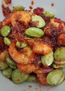 Balado udang pete