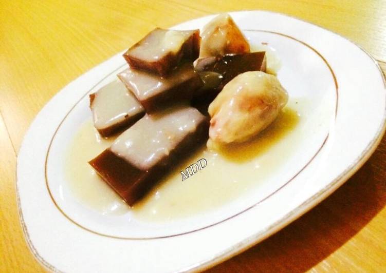 gambar untuk resep Pudding Coklat Vla Durian