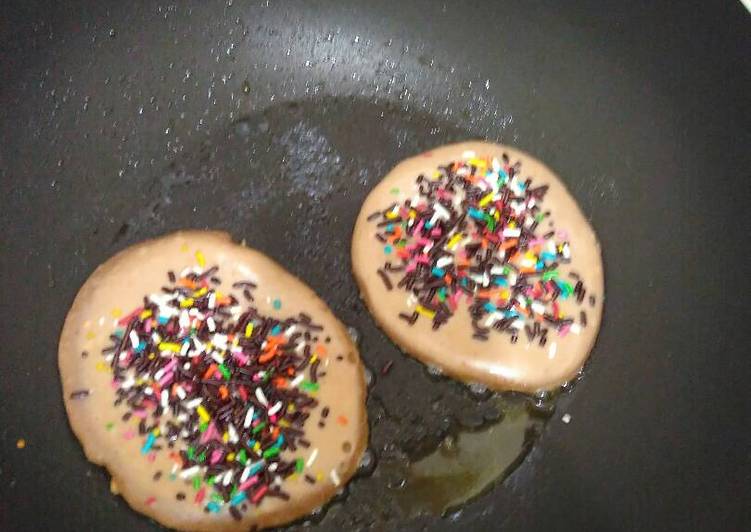 gambar untuk resep makanan Pancake susu coklat sederhana