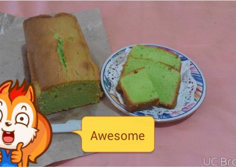 gambar untuk cara membuat Condensed milk pandan cake ala buttercake recook resep cie tintin rayner