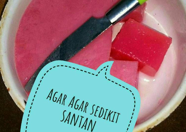 gambar untuk cara membuat Agar Agar sedikit santan