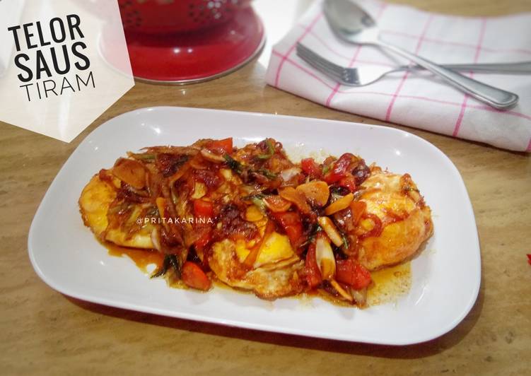 resep makanan Telur Ceplok Saus Tiram