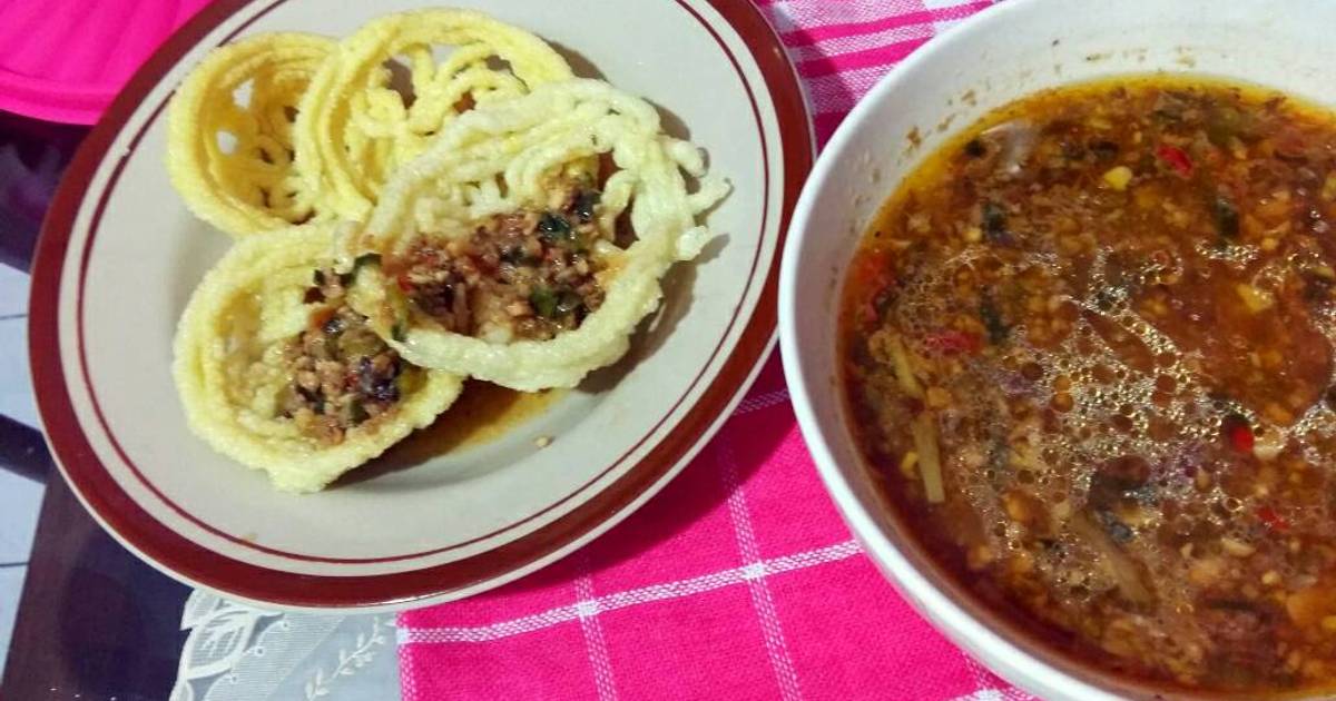  Resep  Kerupuk mie siram a k a kurupuk banjur  a k a kurupuk 