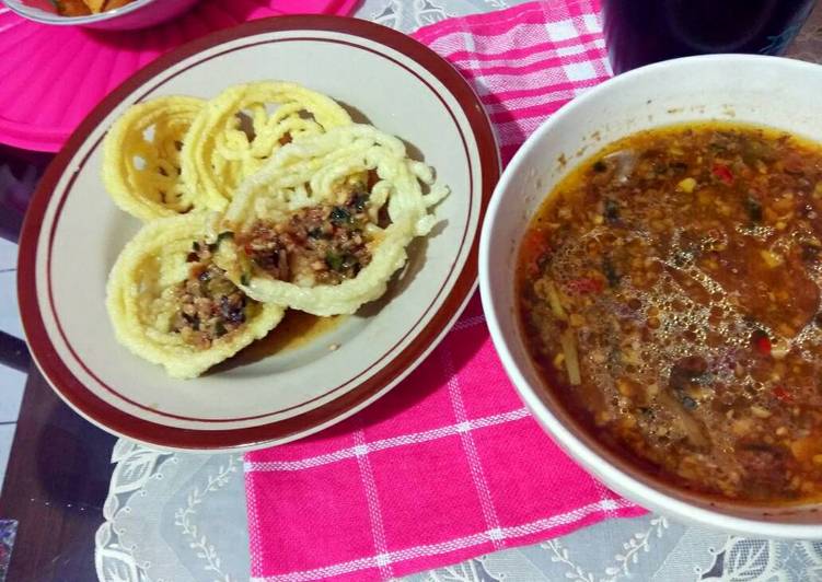  Resep  Kerupuk  mie  siram a k a kurupuk banjur a k a kurupuk 