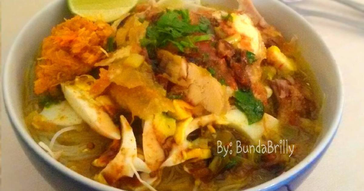 Resep Soto Ayam Lamongan ala Bunda Brilly