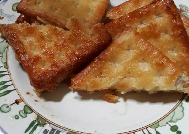 resep Cracker isi vla homemade