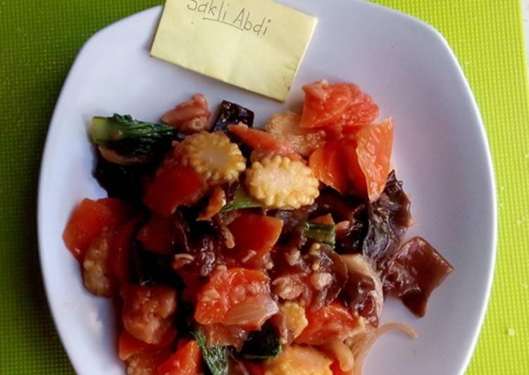 Resep Capcay vegetarian Karya Sakli Abdi