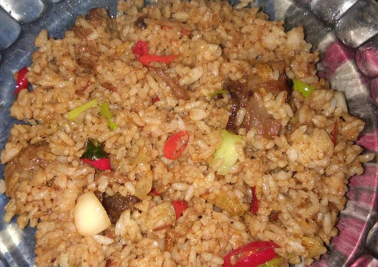 Resep Nasgor kambing alakadarnya Kiriman dari Fitri Erlina