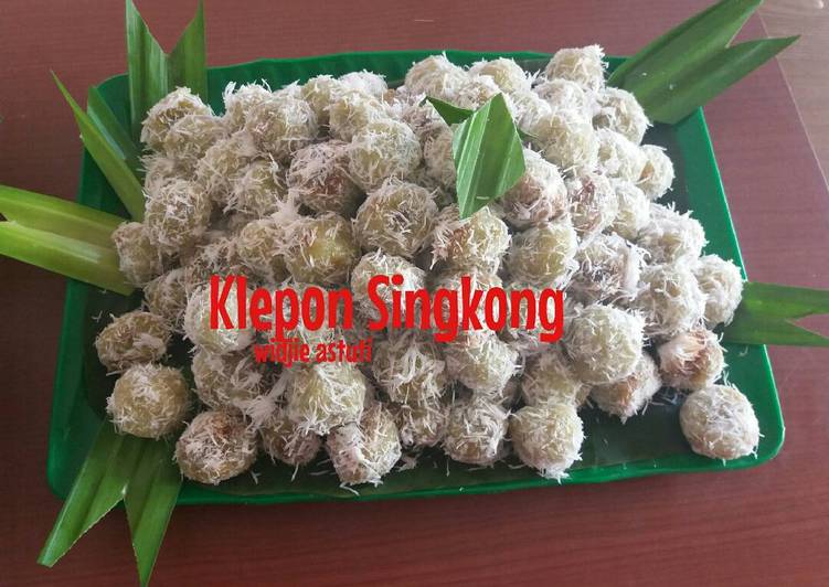 bahan dan cara membuat Kelepon Singkong