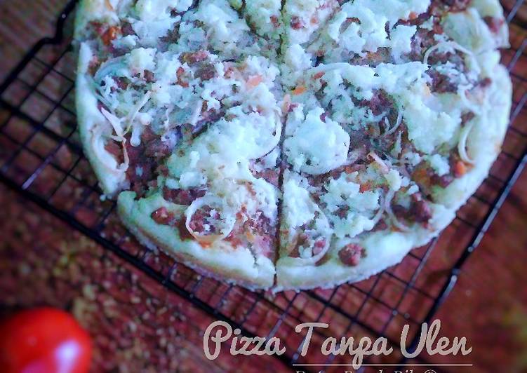 bahan dan cara membuat Pizza Tanpa Ulen (Praktis, Ekonomis & Enak)