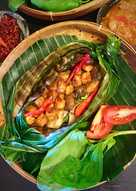 Nasi Bakar Liwet Jamur + Tempeh (vegetarian)