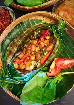 Nasi Bakar Liwet Jamur + Tempeh (vegetarian)