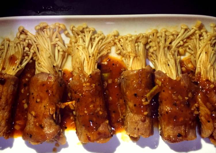 resep Delicious Enoki Roll