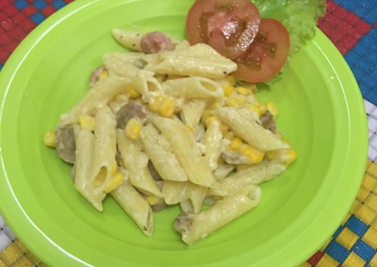 gambar untuk resep makanan Penne Carbonara Diet Menu